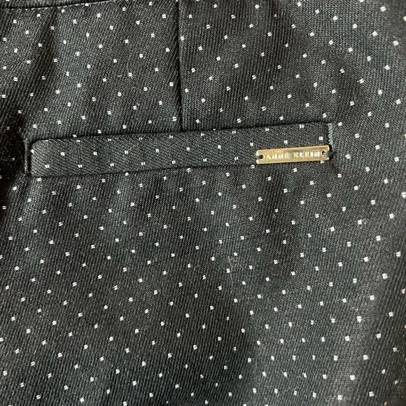 Anne Klein Black Pants Polka Dot Career Business Size 4 - Picture 6 of 9
